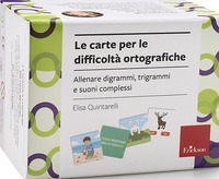 Copertina CARTE PER LE DIFFICOLTA ORTOGRAFICHE. ALLENARE DIGRAMMI, TRIGRAMMI E SUONI COMPLESSI. CON ISTRUZ... 
